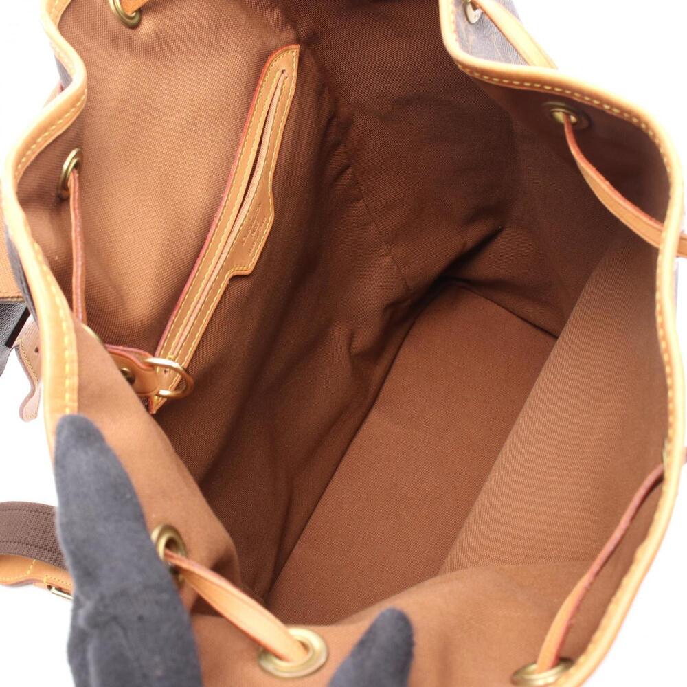 LOUIS VUITTON Authentic Brown Monogram Leather Backpack - Picture 3 of 12